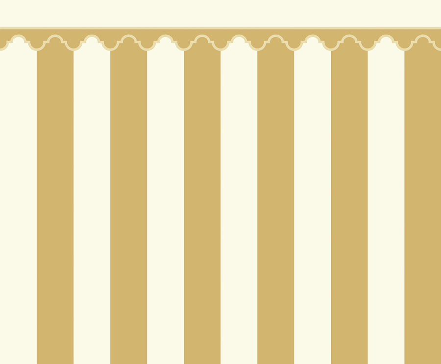 Stripe Chateau, Yellow Mural Wallpaper