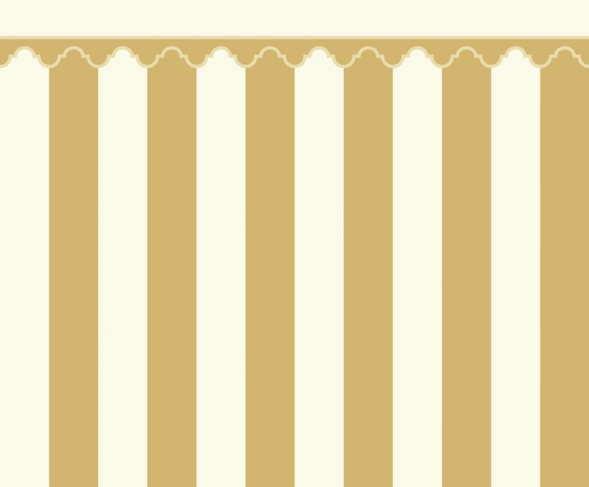 Stripe Chateau, Yellow Mural Wallpaper - pure wallpaper artwork