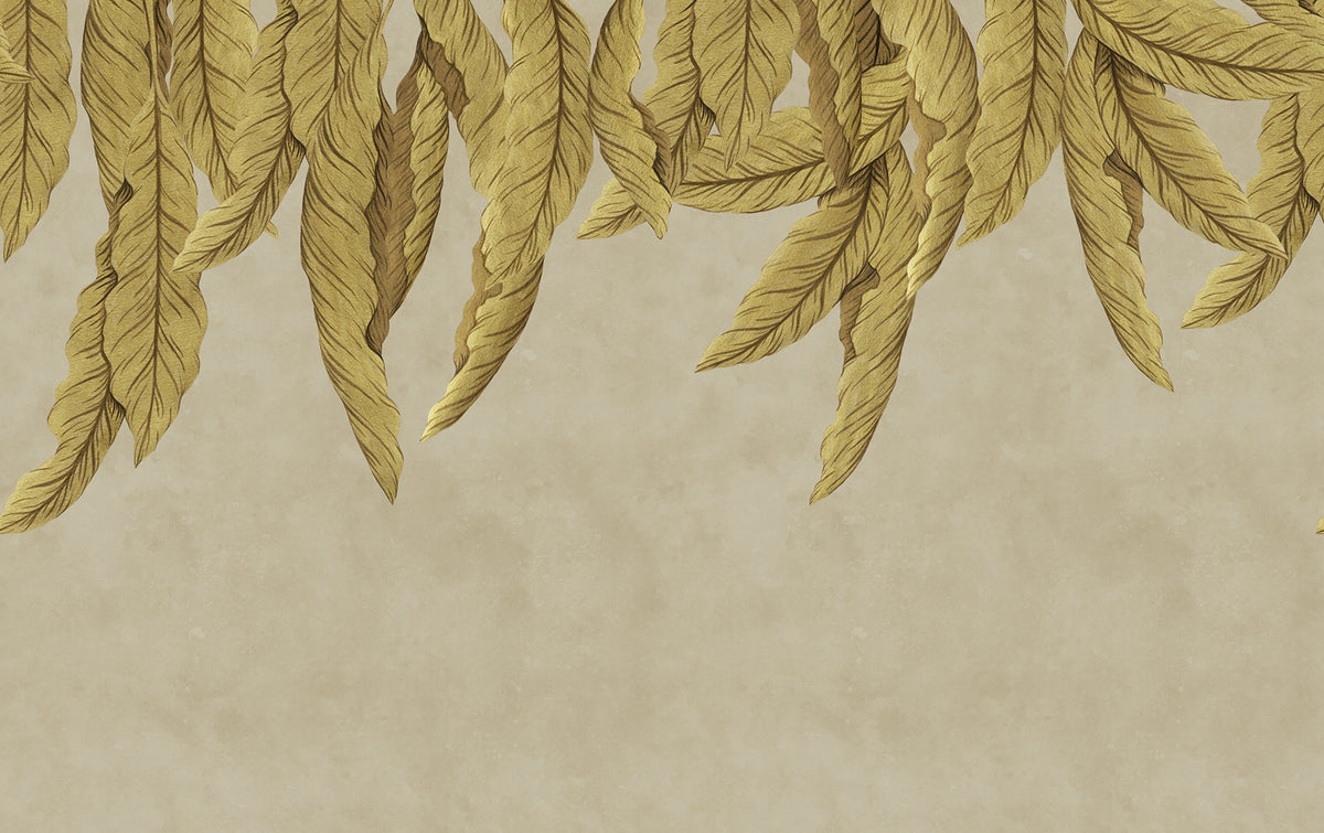 Hanging Palms, Beige Mural Wallpaper - pure wallpaper artwork