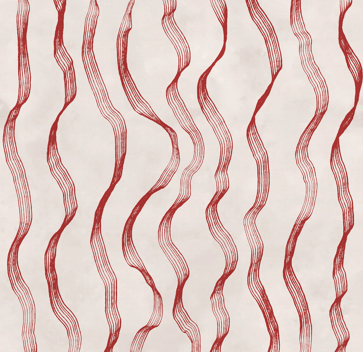 Ribbon Stripe, Red Mural Wallpaper - pure wallpaper artwork