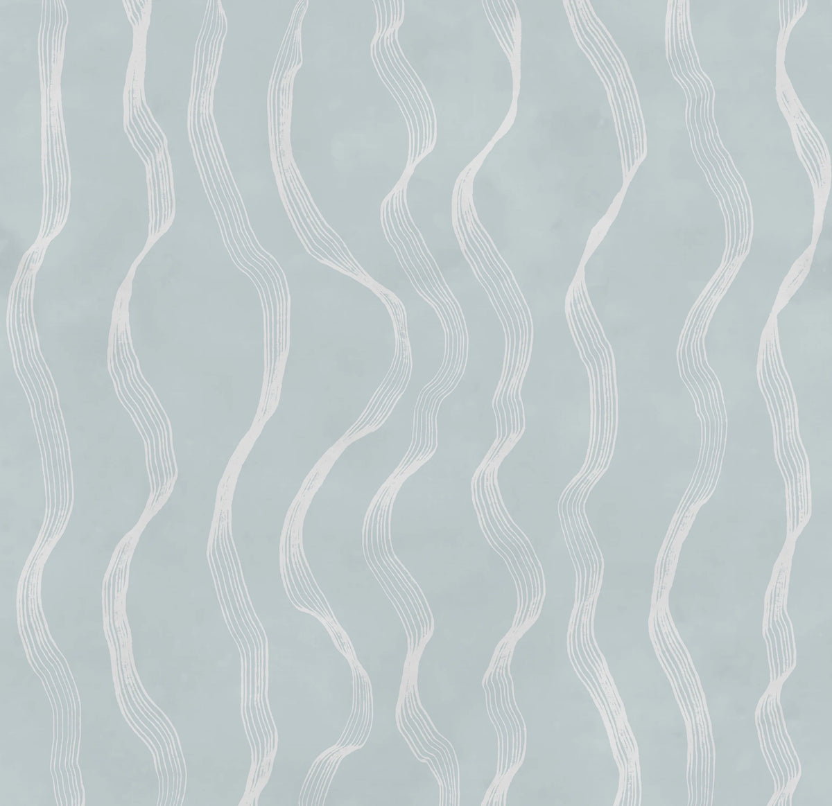 Ribbon Stripe, Light Blue Mural Wallpaper - pure wallpaper artwork