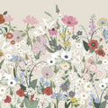 Playful Meadow, Beige Mural Wallpaper - pure wallpaper artwork