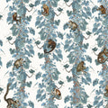 Monkey Climbers, Blue Mural Wallpaper - pure wallpaper artwork