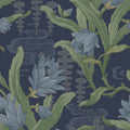 Flower in Pond, Blue Mural Wallpaper - pure wallpaper artwork
