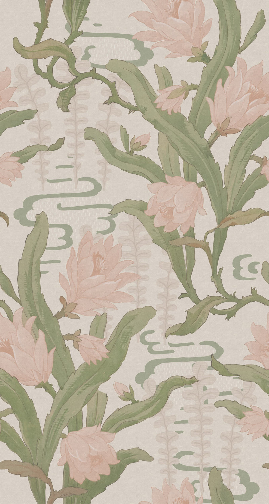 Flower in Pond, Pink Mural Wallpaper
