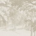 Forest Engraving, Beige Mural Wallpaper - pure wallpaper artwork