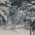 Forest Engraving, Blue Mural Wallpaper - pure wallpaper artwork
