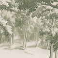 Forest Engraving, Green Mural Wallpaper - pure wallpaper artwork