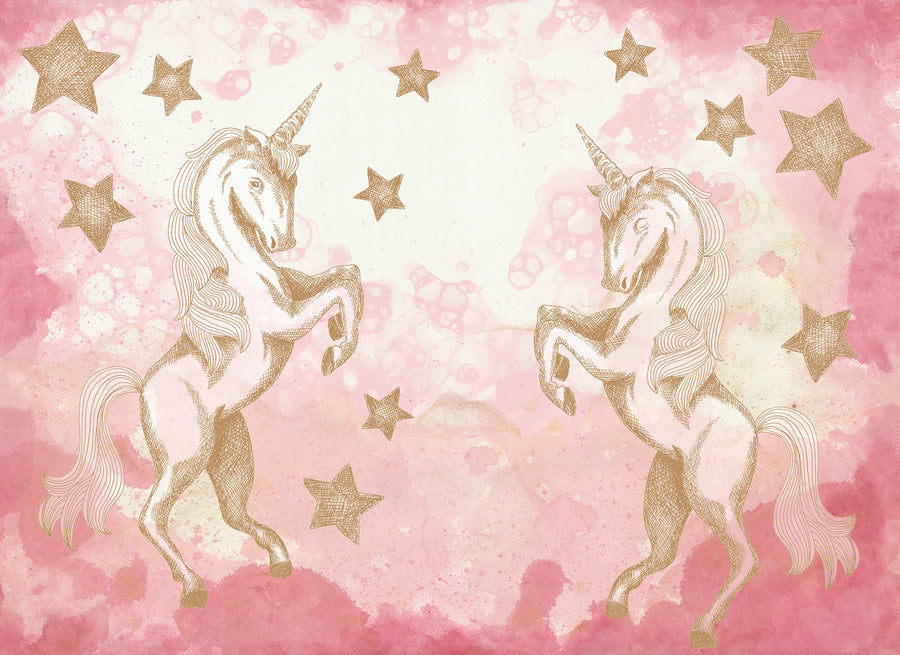 Bubble Unicorn, Pink Mural Wallpaper