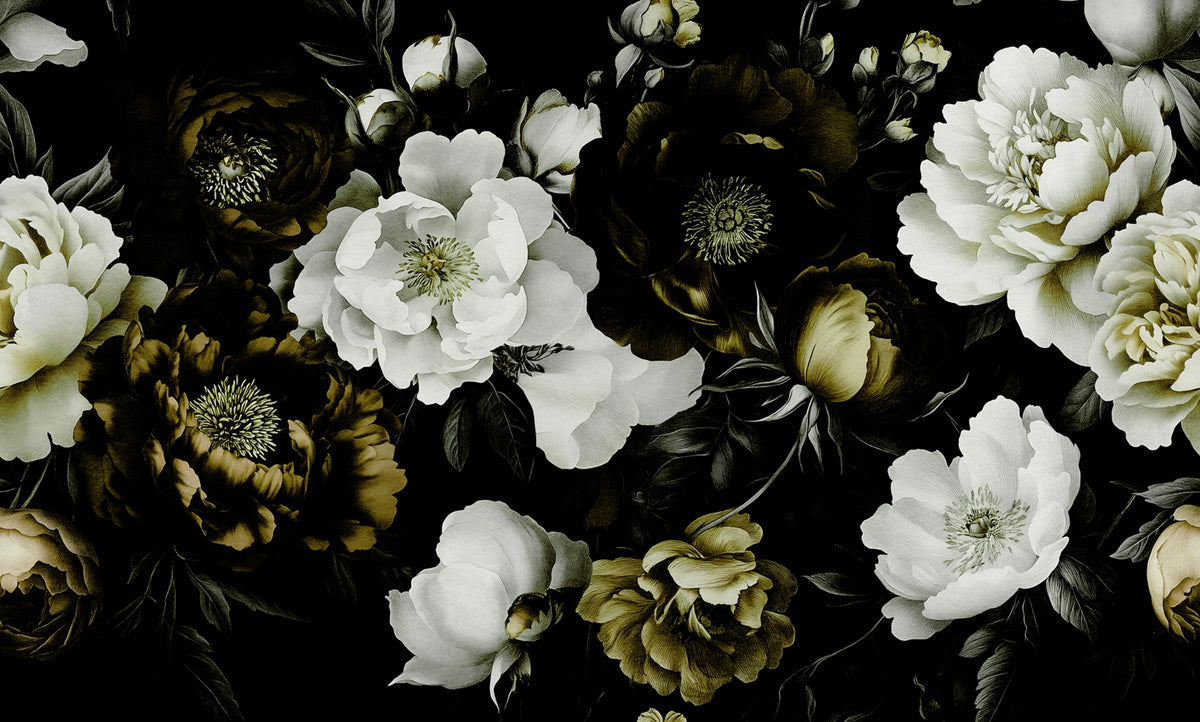 Bouquet of Roses, Yellow Mural Wallpaper - pure wallpaper artwork