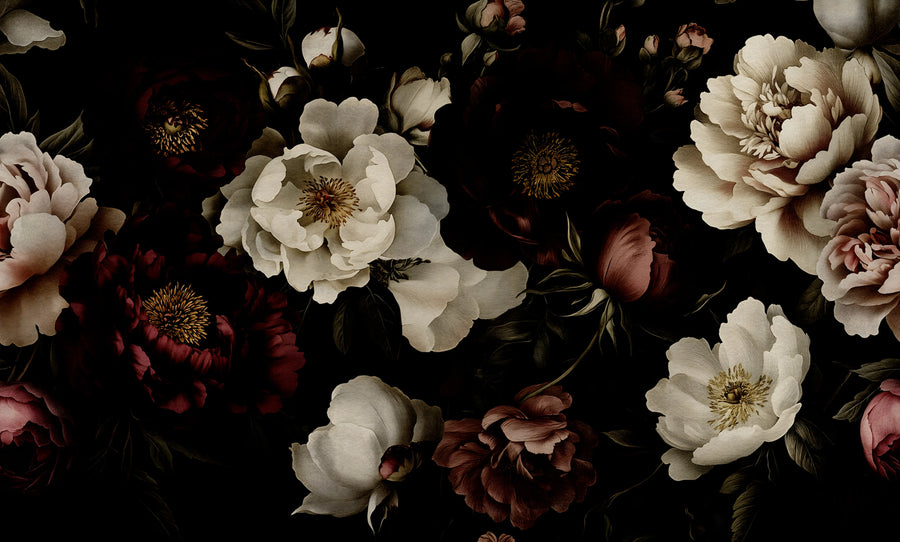 Bouquet of Roses, Vintage Mural Wallpaper