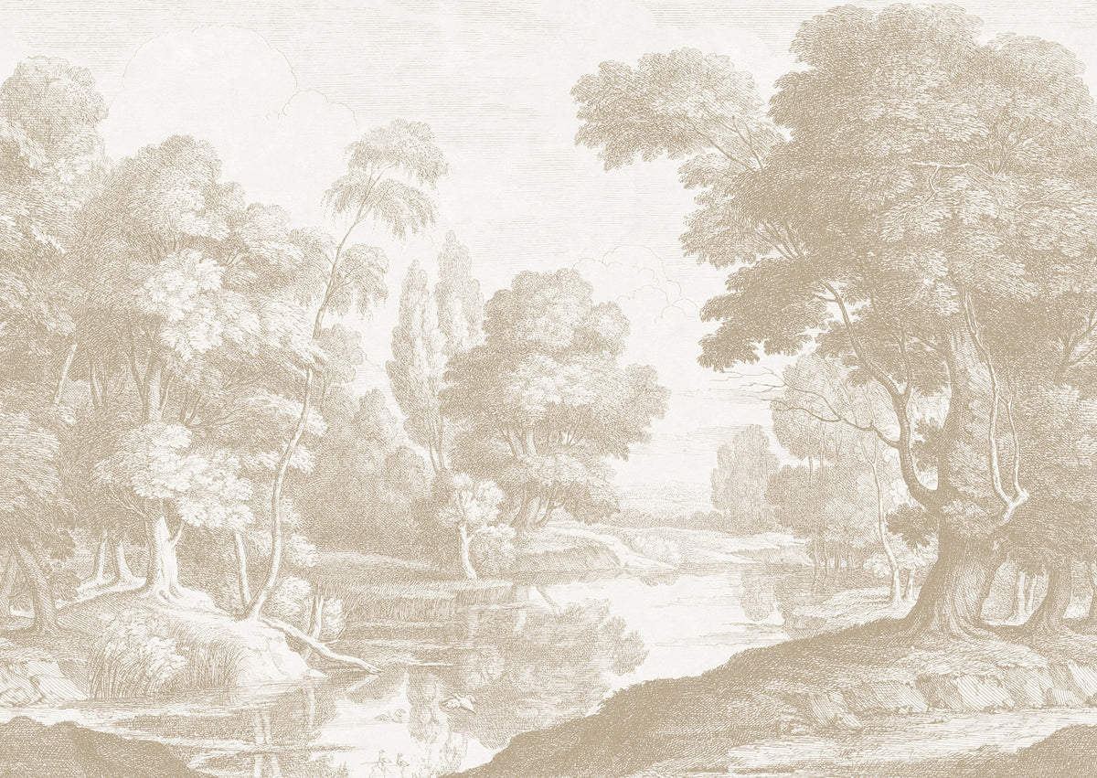 Etching Park, Sand Mural Wallpaper - pure wallpaper artwork