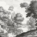 Etching Park, Black Mural Wallpaper - pure wallpaper artwork