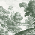 Etching Park, Green Mural Wallpaper - pure wallpaper artwork