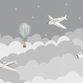 Fly Away, Gray Mural Wallpaper - pure wallpaper artwork