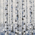 Birch Forest, Blue Mural Wallpaper - pure wallpaper artwork