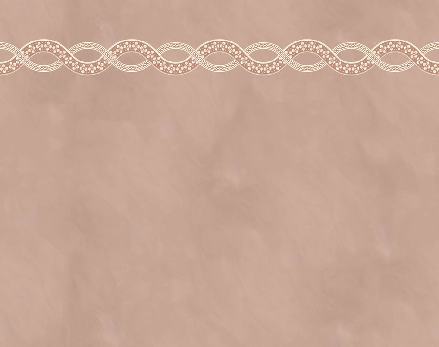 Ivory Braid, Pink Mural Wallpaper