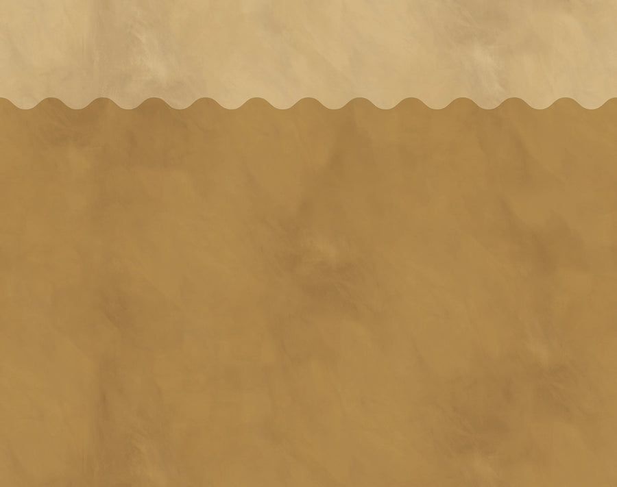 Wave Border, Yellow Mural Wallpaper