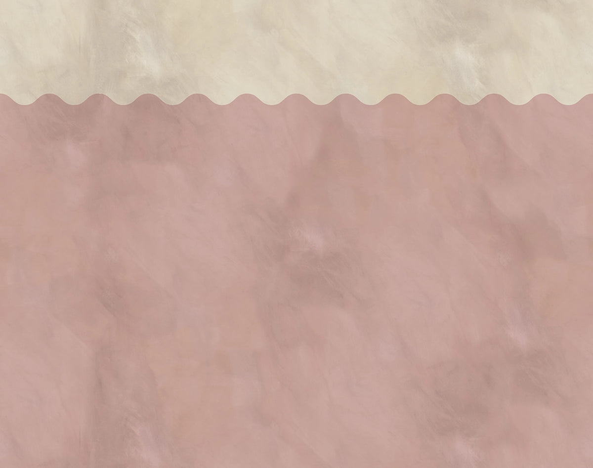 Wave Border, Pink Mural Wallpaper - pure wallpaper artwork