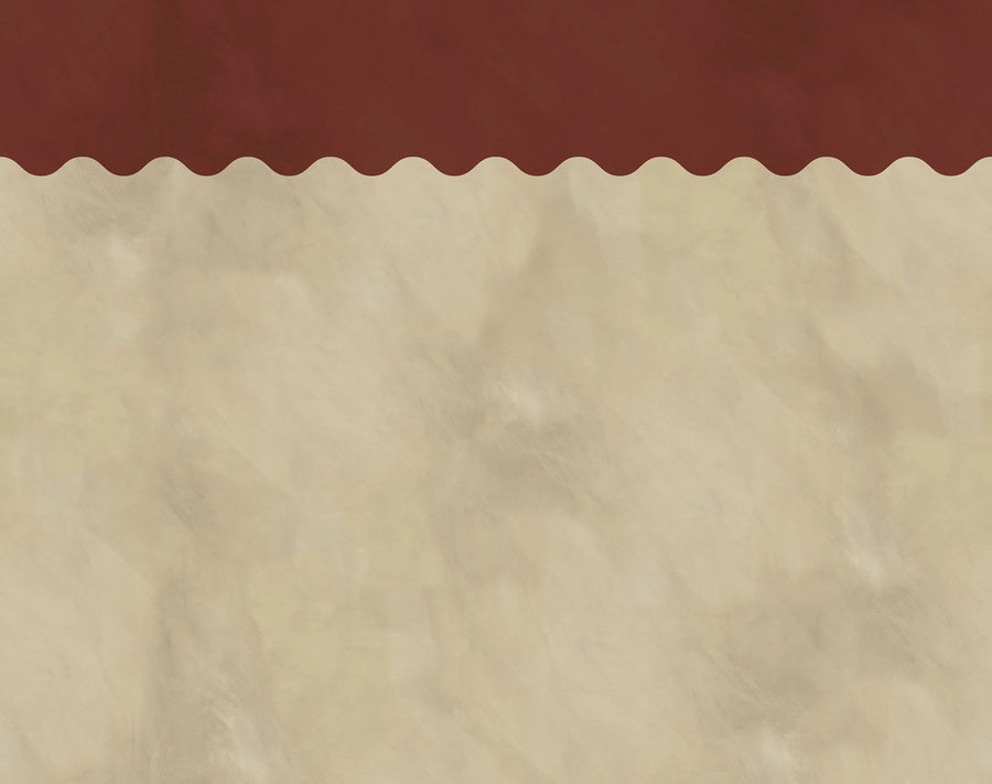 Wave Border, Brown Mural Wallpaper