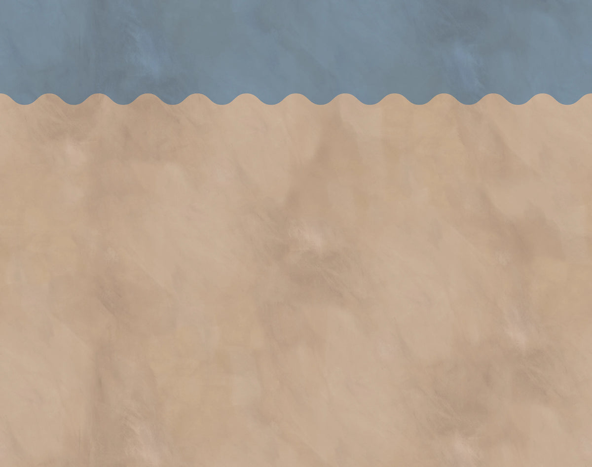 Wave Border, Blue Mural Wallpaper - pure wallpaper artwork