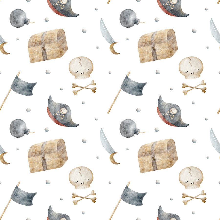 Treasure Hunt, Pastel Mural Wallpaper