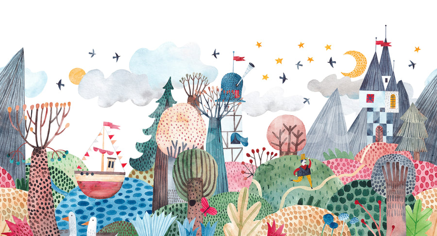 Fantasy Land, Multi Mural Wallpaper