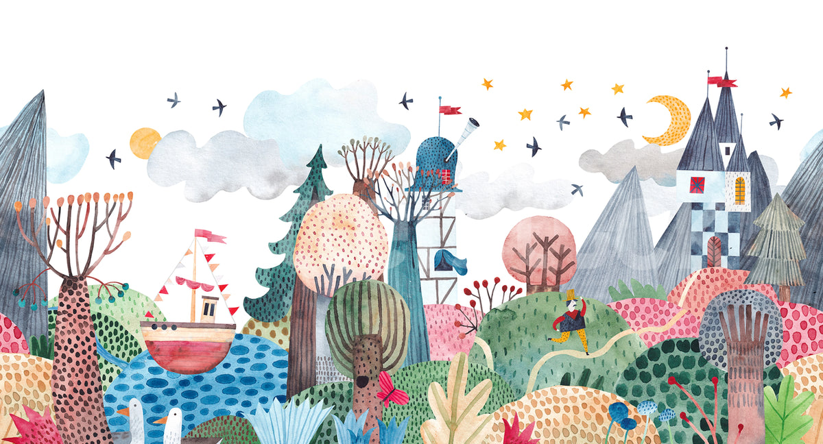 Fantasy Land, Multi Mural Wallpaper - pure wallpaper artwork