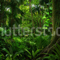 Tropical Landscape, Green Mural Wallpaper - pure wallpaper artwork