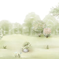 The Garden, Soft Green Mural Wallpaper - pure wallpaper artwork