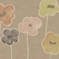 Paper Poppies, Beige Mural Wallpaper - pure wallpaper artwork