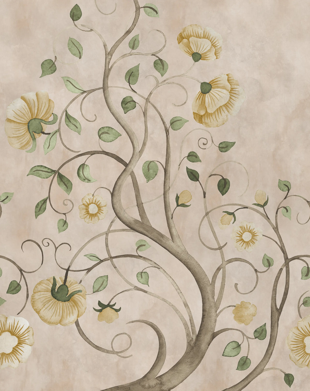 Big Poem, Peach Mural Wallpaper - pure wallpaper artwork