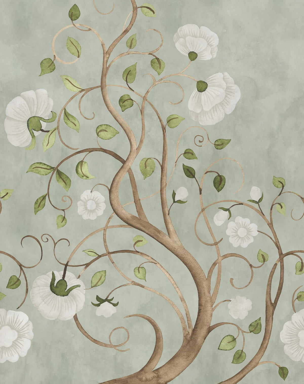 Big Poem, Green Mural Wallpaper - pure wallpaper artwork