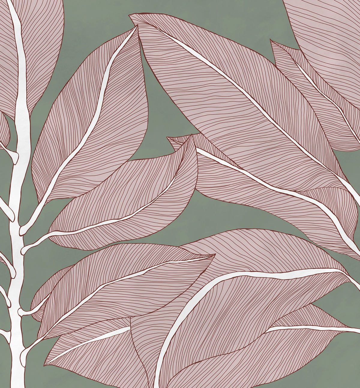 Ruby Lines, Green Mural Wallpaper - pure wallpaper artwork