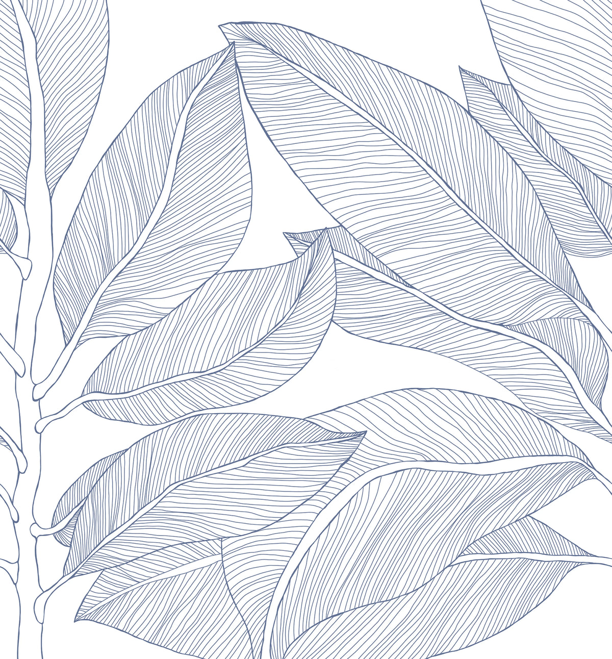 Ruby Lines, Blue Mural Wallpaper - pure wallpaper artwork