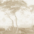 The Green Forest, Beige Mural Wallpaper - pure wallpaper artwork