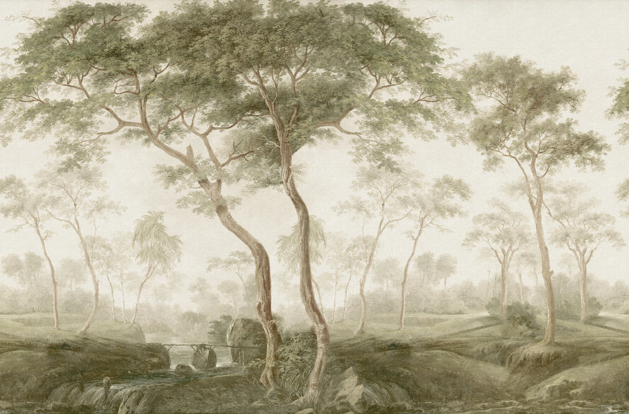 The Green Forest, Green Mural Wallpaper