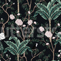 Exotic Garden, Dark Mural Wallpaper - pure wallpaper artwork