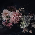 Floral Bouquet, Dark Mural Wallpaper - pure wallpaper artwork