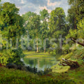 Silent Forest, Green Mural Wallpaper - pure wallpaper artwork