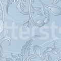 Grand Flora, Blue Mural Wallpaper - pure wallpaper artwork