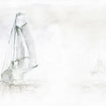 Sailing Boat, Gray Mural Wallpaper - pure wallpaper artwork