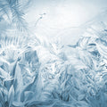 Jungle Plants, Blue Mural Wallpaper - pure wallpaper artwork