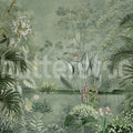 Tropical Garden, Green Mural Wallpaper - pure wallpaper artwork
