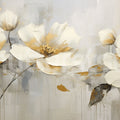 Floral Elegance, Gray Mural Wallpaper - pure wallpaper artwork