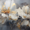 Floral Beauty, Gray Mural Wallpaper - pure wallpaper artwork