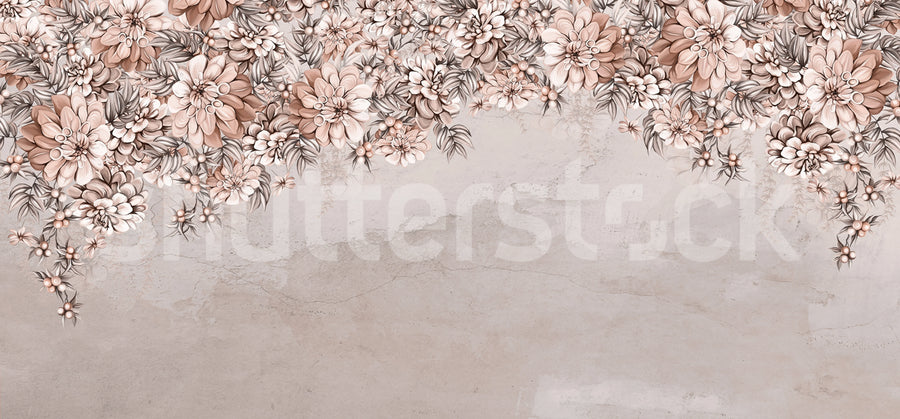 Serene Blossoms, Soft Pink Mural Wallpaper