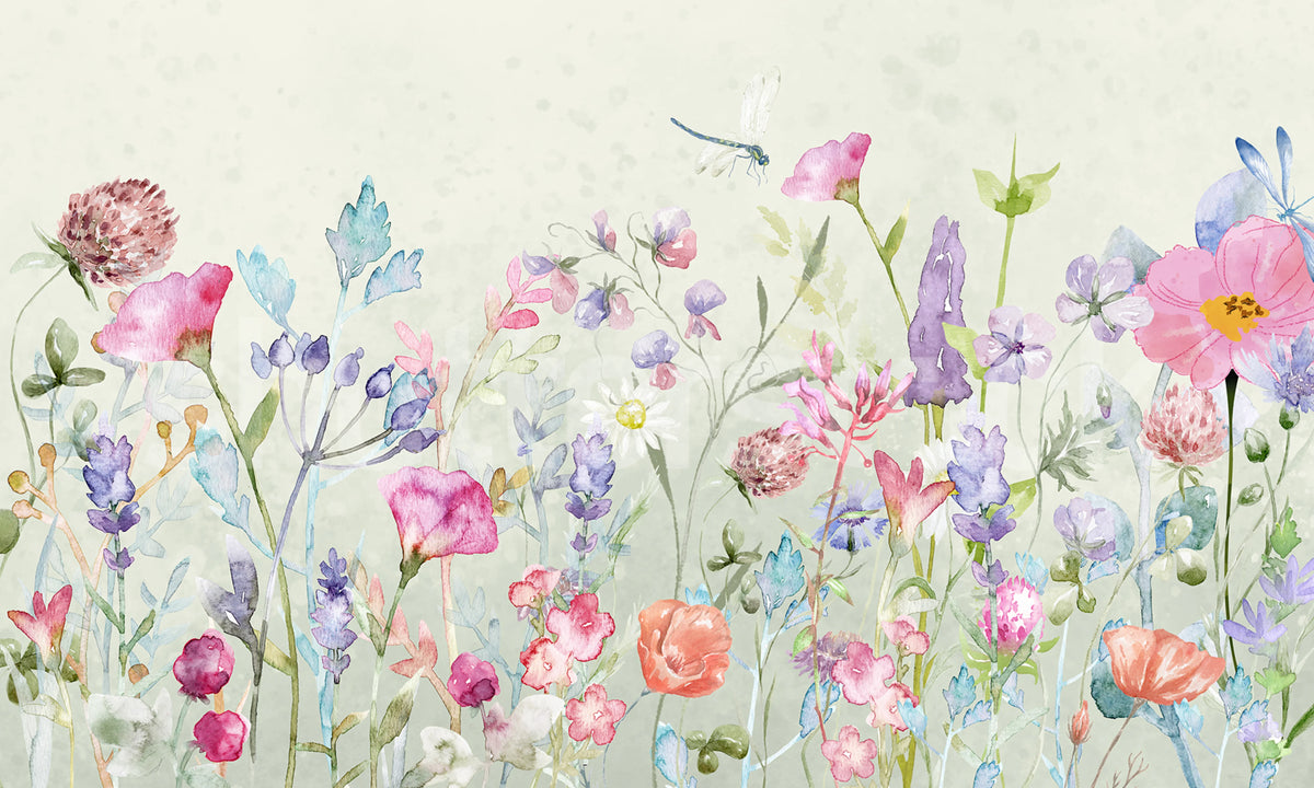 Dreamy Garden, Pink Mural Wallpaper - pure wallpaper artwork