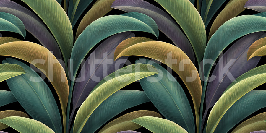 Grand Leaves, Multi Mural Wallpaper