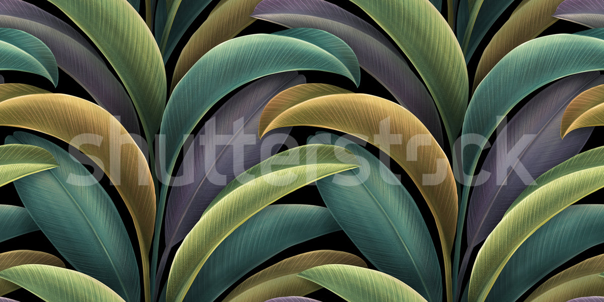Grand Leaves, Multi Mural Wallpaper - pure wallpaper artwork
